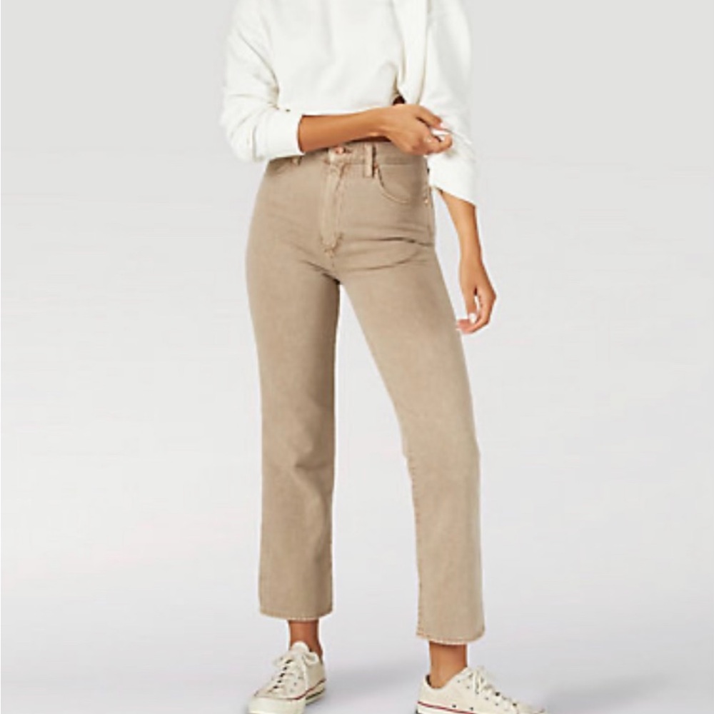 Wrangler WILD WEST high rise straight tan jeans 28